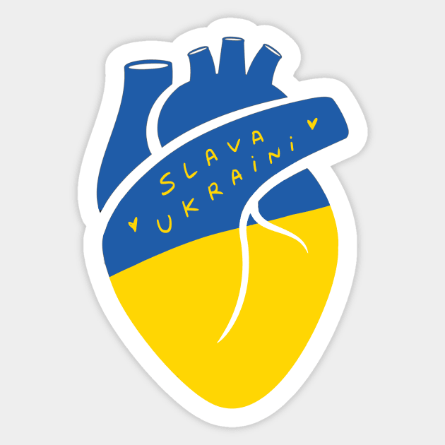 slava ukraini Sticker by chandelier2137